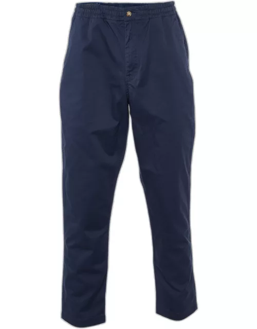 Polo Ralph Lauren Navy Blue Cotton Stretch Classic Fit Trousers