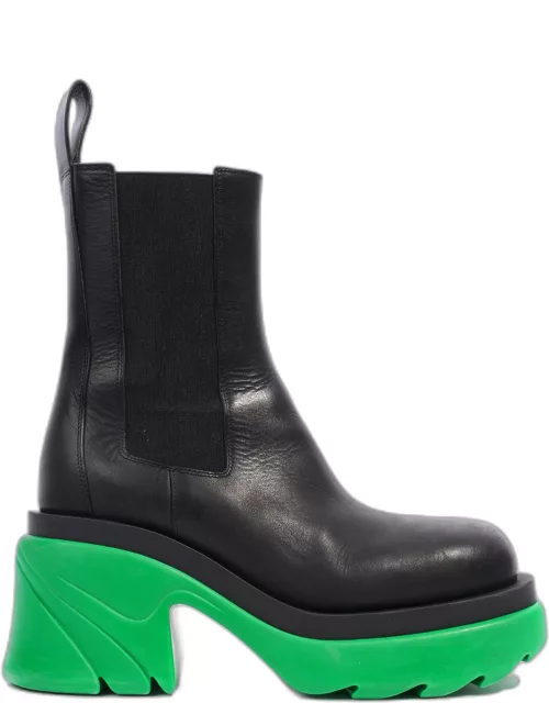 Bottega Veneta Flash Boot Black / Green Leather EU 39.5 UK 6