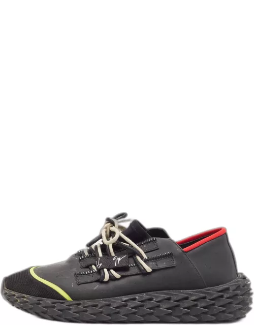Giuseppe Zanotti Black Mesh and Leather Urchin Sneaker