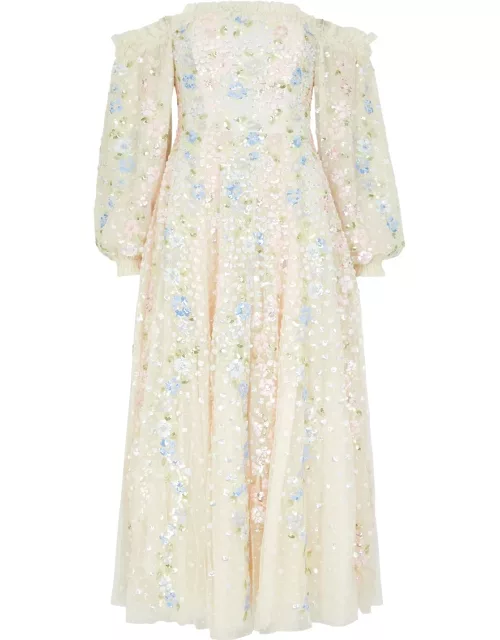 Needle & Thread Confetti Sequin-embellished Tulle Dress - Cream - 12 (UK12 / M)