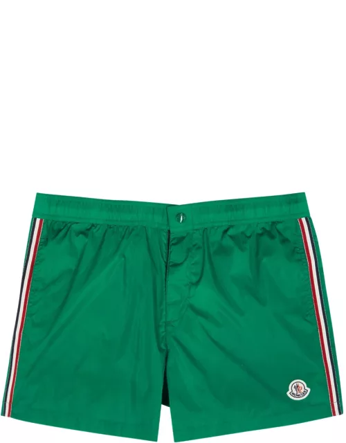 Moncler Striped Logo Shell Swim Shorts - Green