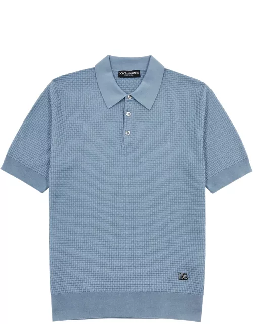Dolce & Gabbana Knitted Polo Shirt - Light Blue - 52 (IT52 / XL)