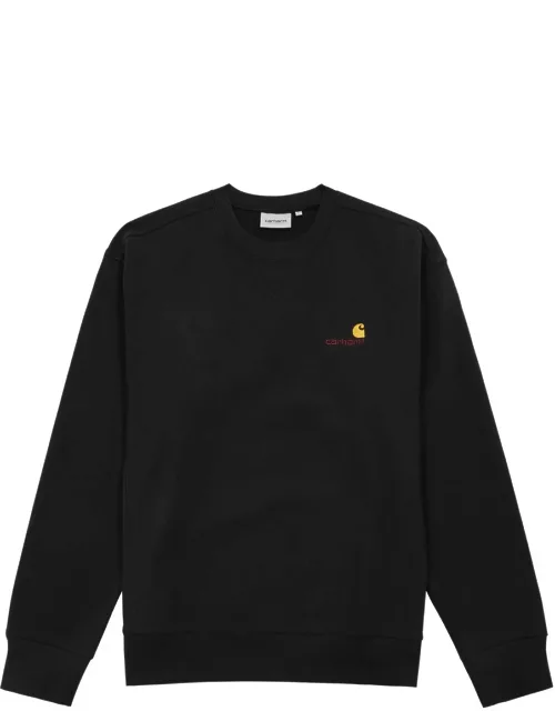 Carhartt Wip American Script Logo-embroidered Jersey Sweatshirt - Black