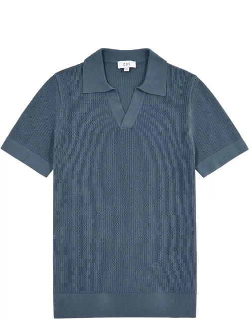 Che Libera Pointelle-knit Polo Shirt - Grey