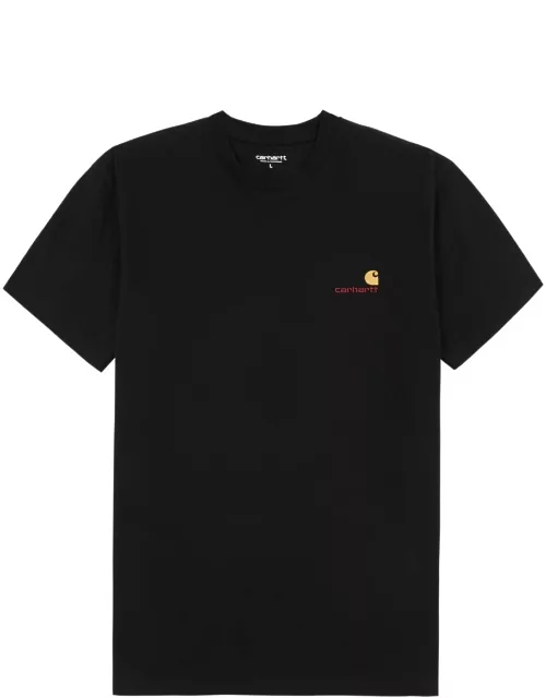 Carhartt Wip American Script Logo-embroidered Cotton T-shirt - Black
