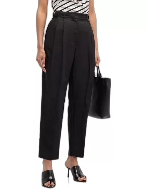 Double-Pleated Tapered Trouser