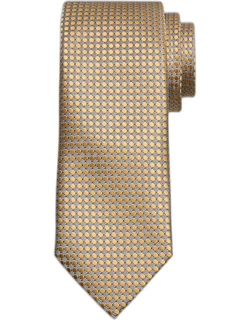 Men's Mulberry Silk Geometric Dots Tie