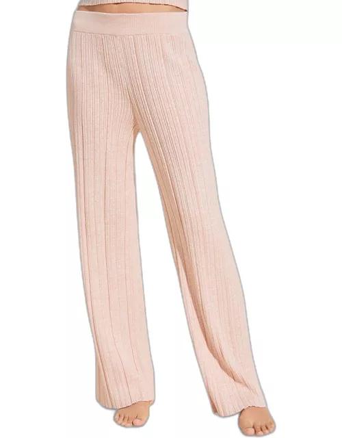 Infinite Ribbed Straight-Leg Lounge Pant