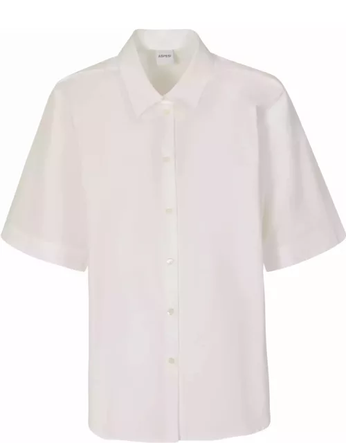 Aspesi Short-sleeved Plain Shirt