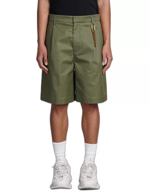 DARKPARK Saint Shorts In Green Cotton