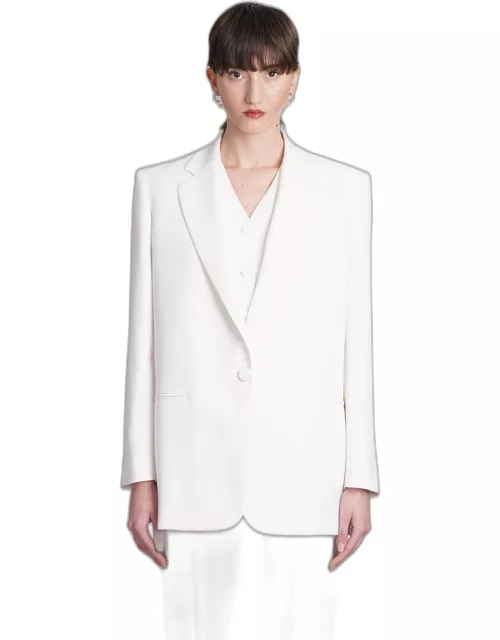 The Andamane Guia Blazer In Beige Polyester