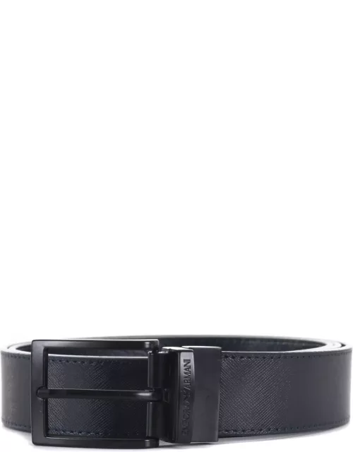 Emporio Armani Reversible Belt In Leather