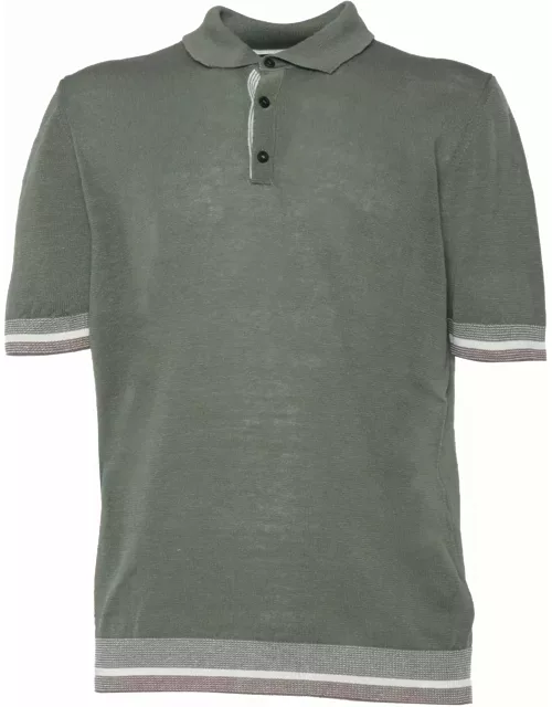 Peserico Green Tricot Polo Shirt