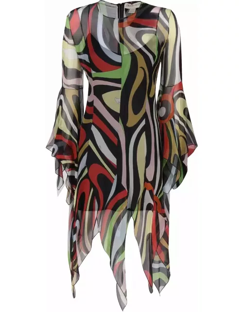 Pucci Silk Dress With Marble Print