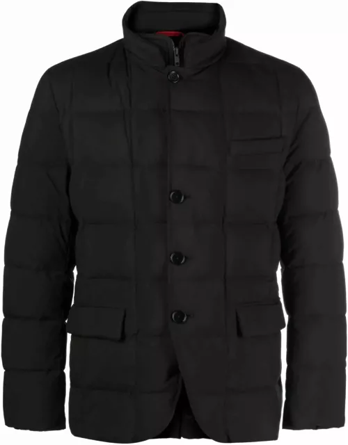 Fay Black Feather Down Padded Jacket