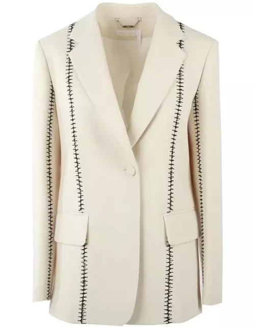 Chloé Embroidered Single-breasted Jacket