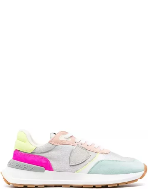 Philippe Model Running Antibes Sneakers - Silver And Fluo