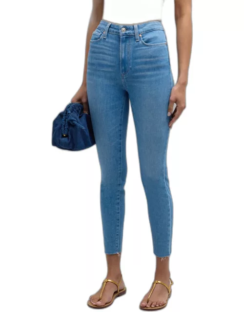 Margot Skinny Ankle Jeans with Raw He