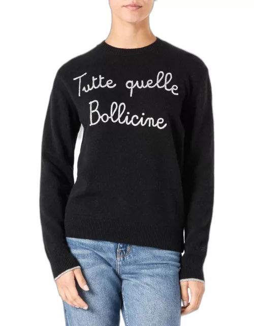 MC2 Saint Barth Woman Sweater With Tutte Quelle Bollicine Embroidery