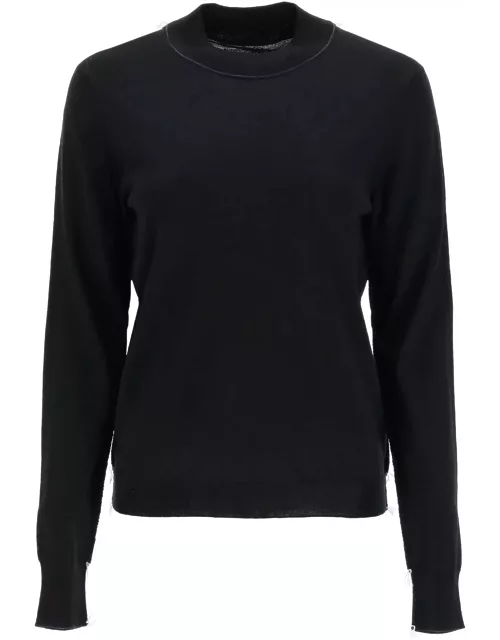 Maison Margiela Wool Sweater With Inside-out Seam