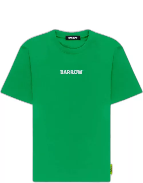Barrow Jersey T-shirt Unisex Emerald green t-shirt with front logo and back smile print