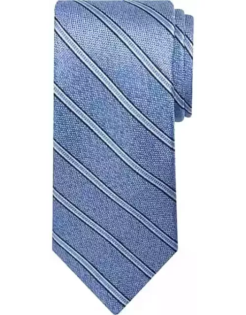 Pronto Uomo Men's Narrow Sunny Stripe Tie Blue
