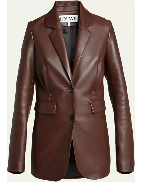 Tailored Leather Blazer