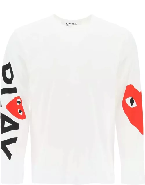 COMME DES GARCONS PLAY Long sleeve logo T-shirt