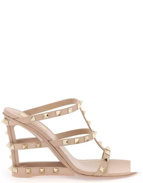 VALENTINO GARAVANI cut-out wedge mules with