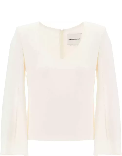 ROLAND MOURET "cady top with flared sleeve"