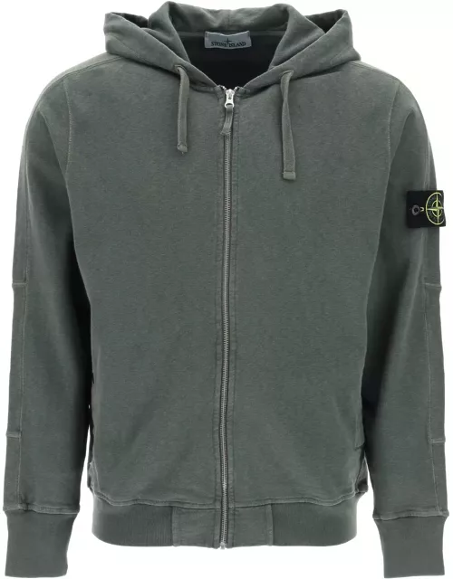 STONE ISLAND Lightweight hoodie with zipper and hood