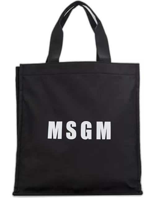 MSGM Nylon Tote Bag Black TU