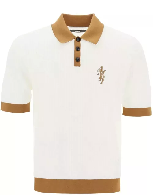 AMIRI polo shirt with contrasting edges and embroidered logo