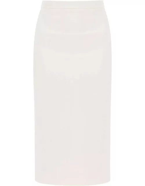 ROLAND MOURET midi cady skirt in