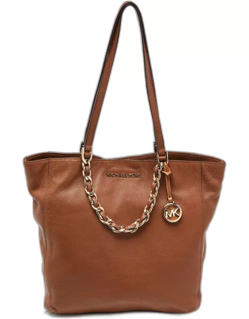 MICHAEL Michael Kors Brown Leather Chain Tote