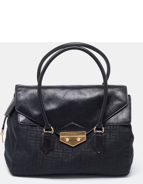 Givenchy Black Signature Canvas and Leather Tote