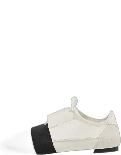 Balenciaga White Mesh and Leather Race Runner Sneaker