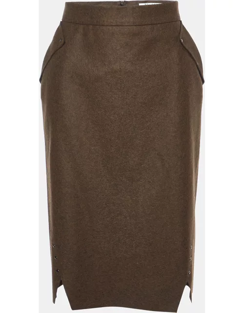 Max Mara Brown Wool Pencil Skirt