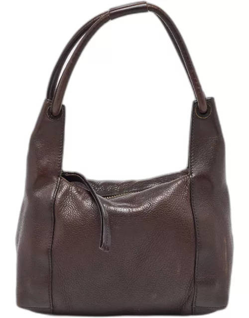 Gucci Dark Brown Leather Baguette Bag