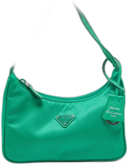 Prada Green Nylon Mini Re-Edition 2000 Shoulder Bag