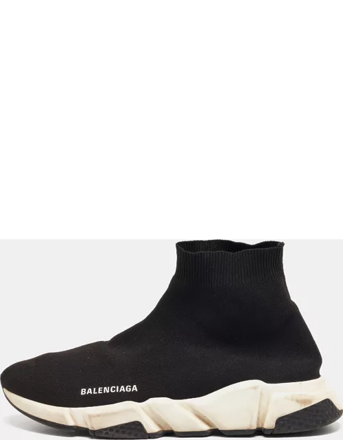Balenciaga Black Knit Fabric Speed Trainer Sneaker