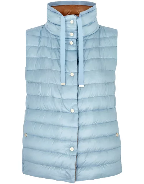 Herno Ultralight Reversible Quilted Shell Gilet - Blue - 44 (UK12 / M)