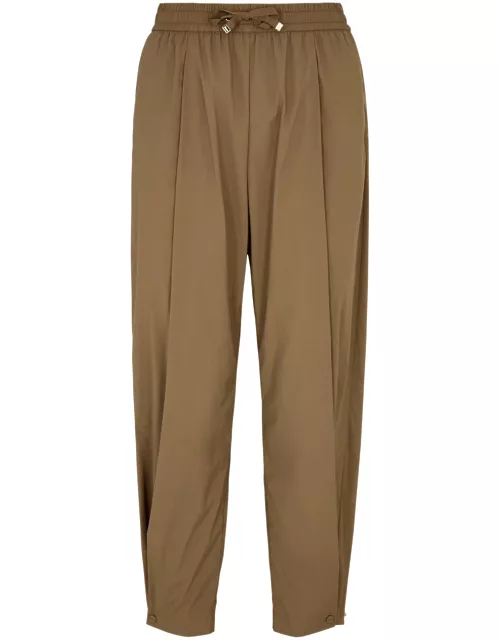 Herno Cropped Tapered Nylon Trousers - Camel - 42 (UK10 / S)