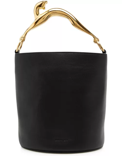 Lanvin Cat Leather Bucket bag - Black