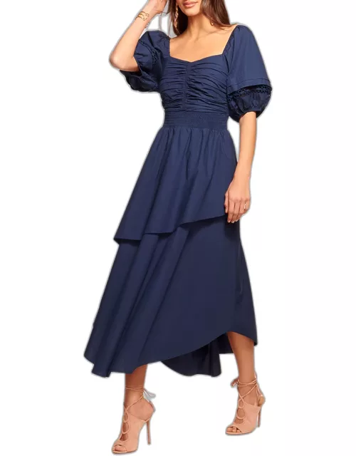 Persephone Puff-Sleeve High-Low Dres