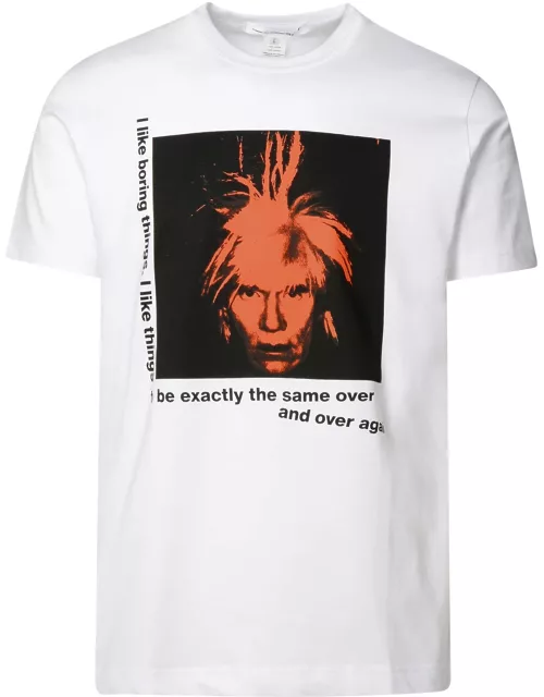Comme des Garçons Shirt andy Warhol White Cotton T-shirt