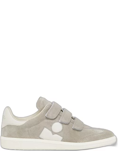 Beth Mixed Leather Triple-Grip Sneaker