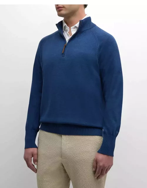 Men's Quarter-Zip Raglan Sweater