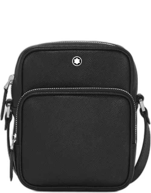 Men's Sartorial Nano Saffiano Leather Messenger Bag