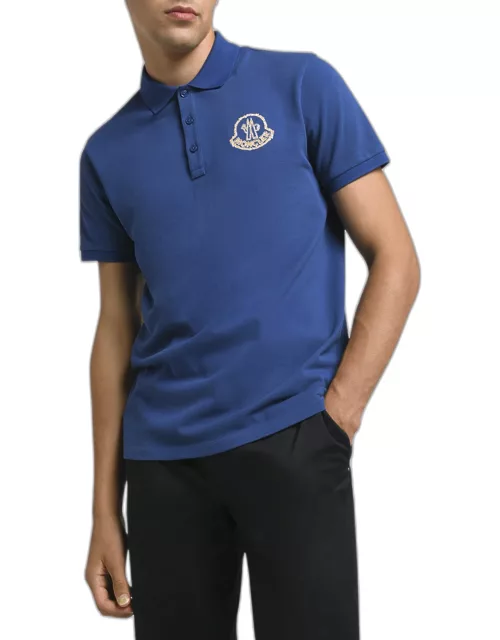 Men's Textured Logo Polo Shirt